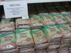 Sugar notice at Nakumatt Junction