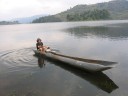 Alan in Lake Bunyonyi, Uganda