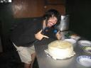 Alan with a monster pile of ugali