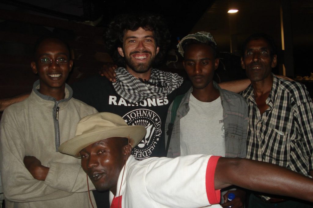 Alan with a few friends from the bus in Awassa, Ethiopia