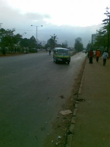 Waiting for a matatu in Nairobi