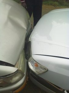 Picture of the head-on collision