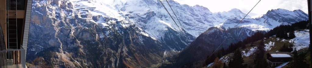 Panorama from Mürren in the Swiss Alps