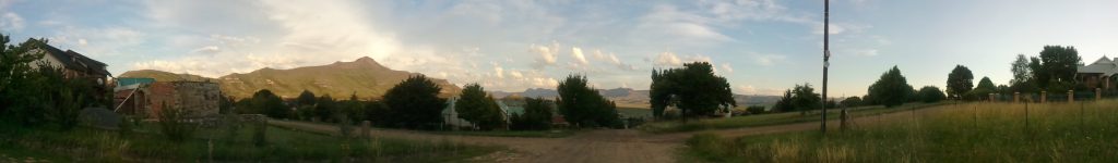 Panorama of the Maluti Mountains from Clarens, South Africa