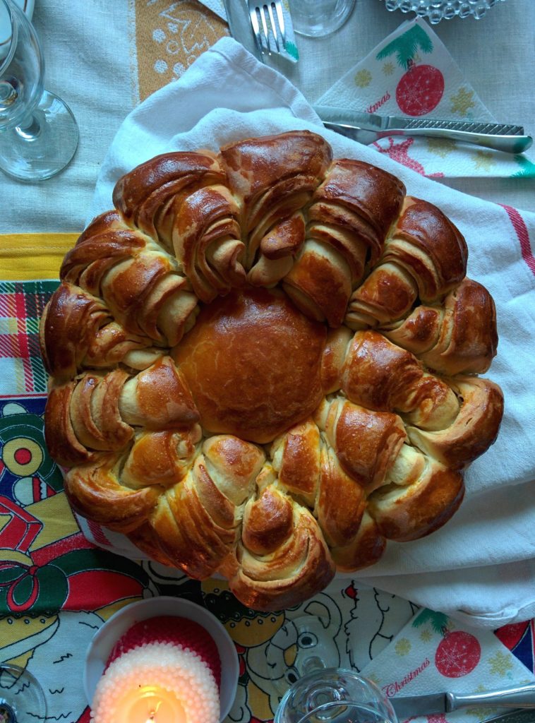 Christmas-day loaf (with eggs, milk, and butter!)