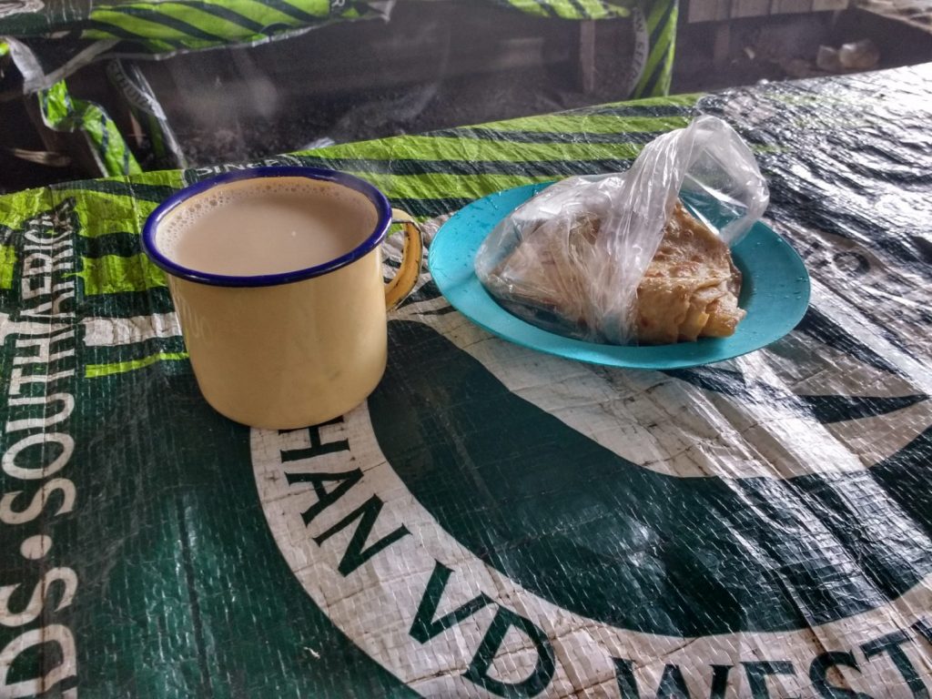 Tea and chapati in Uthiru, Kenya